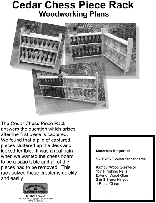 Product picture Cedar Outdoor Chess Piece Rack